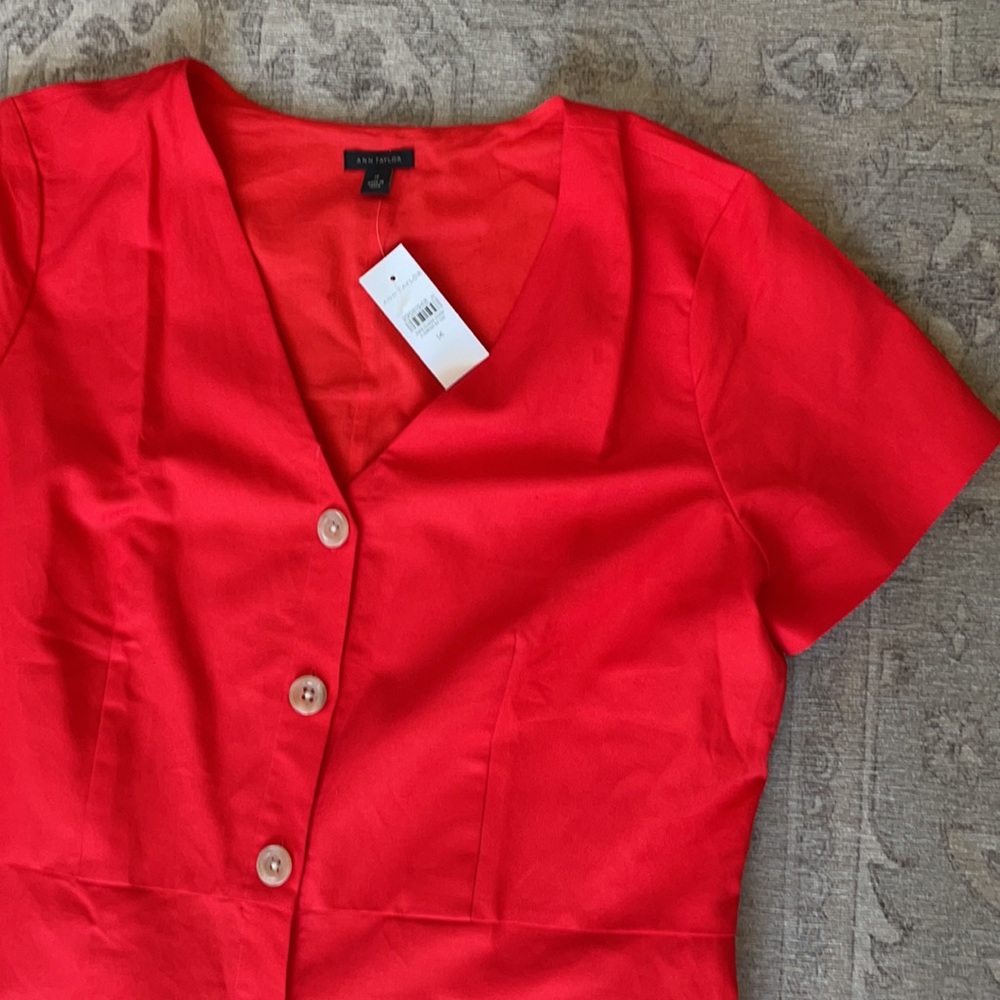 NWT Ann Taylor Button Down Dress - Picture 3 of 3